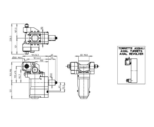 Приводной блок для зубофрезерования  SAU340-3-10