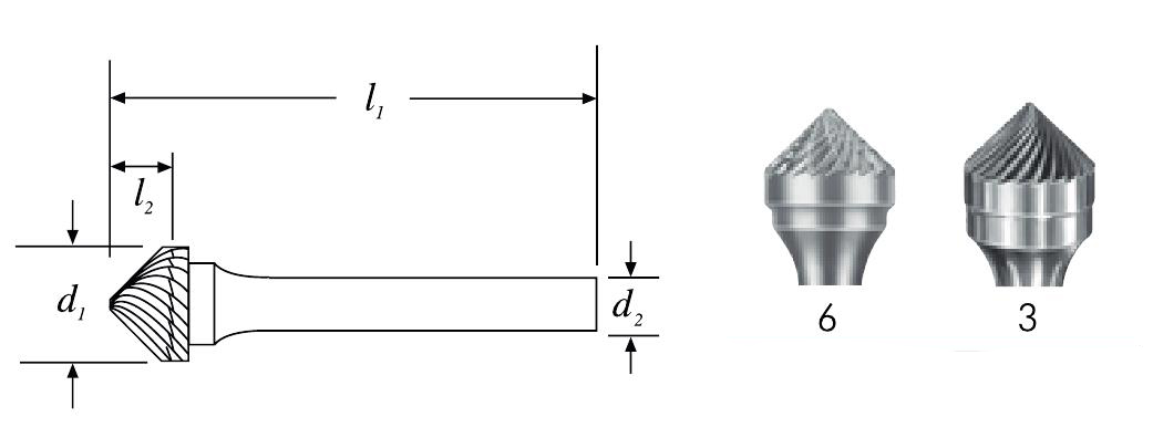 Борфрезы SGS SK форма K