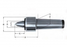 Токарный вращающийся центр ROHM Тип 600-20 с удлиненным  вращающимся наконечником (MKS - с углом при вершине 60°)