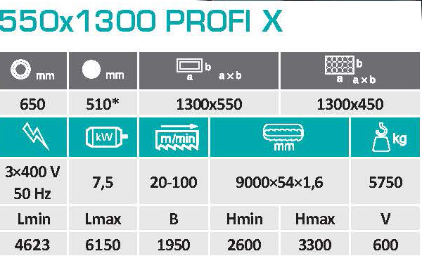 PEGAS 550x1300 PROFI X (Чехия)